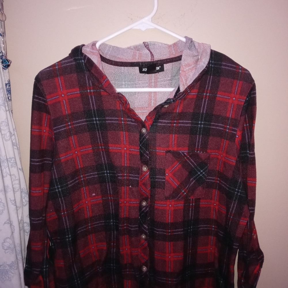 Red flannel T-shirt